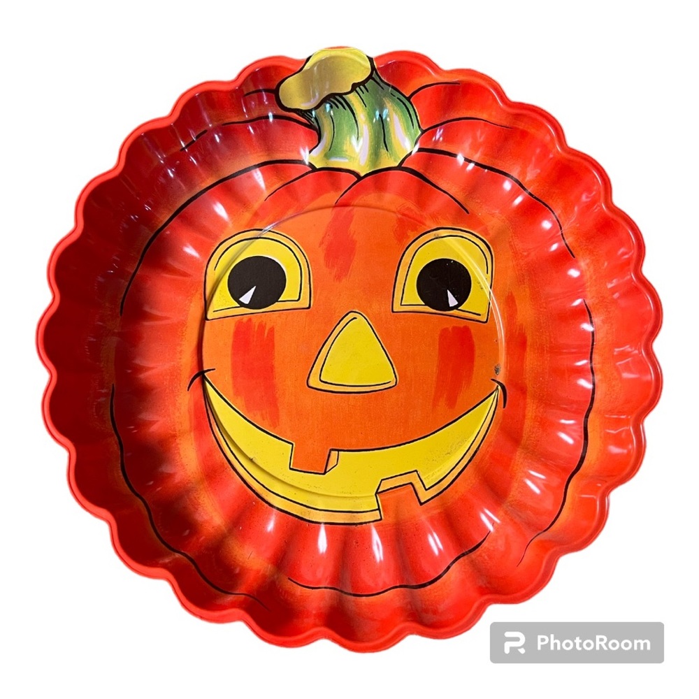 Vintage 60s Halloween Pumpkin Dish
